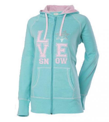 Divas snowgear love snow womens zip hoody black extra large xl 97346