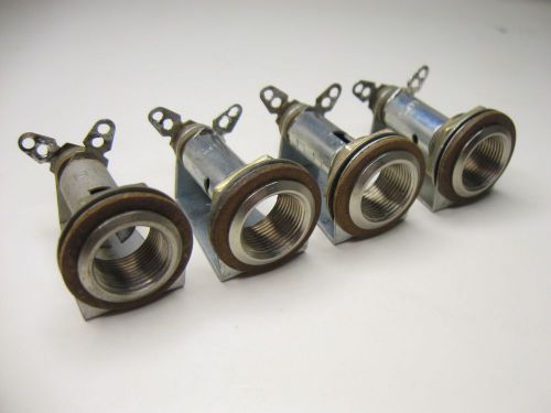 (4) vintage dialco dash gauge panel light indicator lamp holder brackets