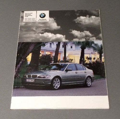 2005 bmw 3 series service and warranty information manual