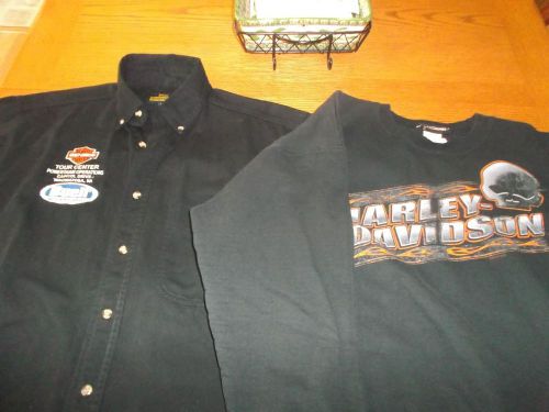 Harley davidson powertrain operations tour shirt skull sweatshirt mens medium