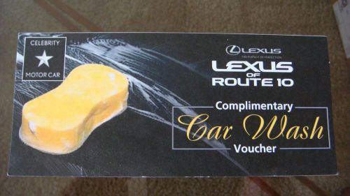 Lexus car wash voucher coupon book $500 value