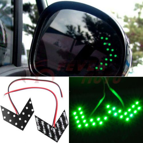 Green 14smd arrow panel led light rear mirror turn signal indicator fit honda fm