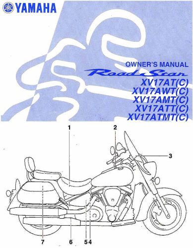 2005 yamaha road star 1700 motorcycle owners manual -roadstar 1700-star 1700