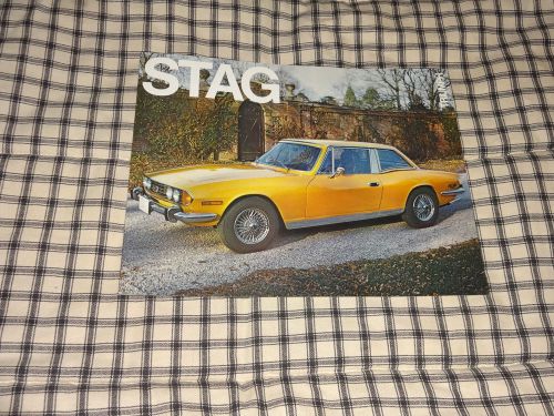 1971 triumph stag brochure cut sheet us version nos excellent