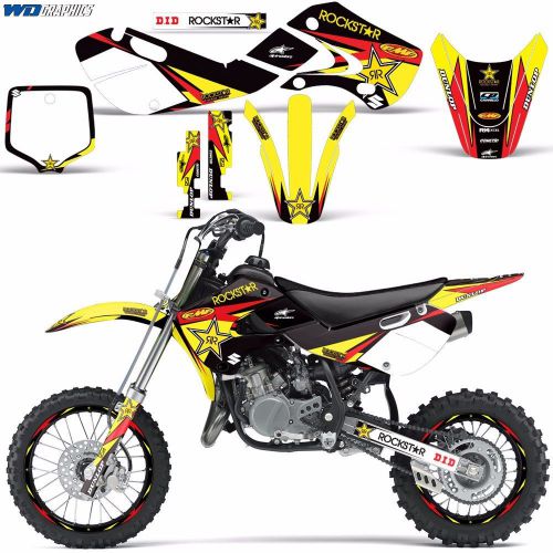 Decal graphic kit kawasaki klx110 kx65 kx 65/110 dirtbike suzuki rm65 drz110 r