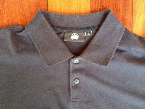 Bmw brand polo style navy blue shirt. xl. classy w/emboidered bmw logo on sleeve