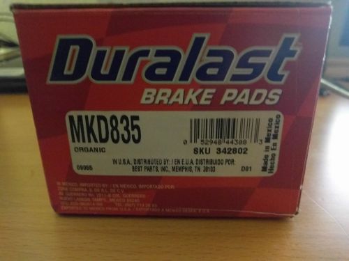 Disc brake pad - autozone duralast mkd835 scion tc