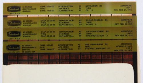 Beechcraft 90 series maintenance manual  microfiche