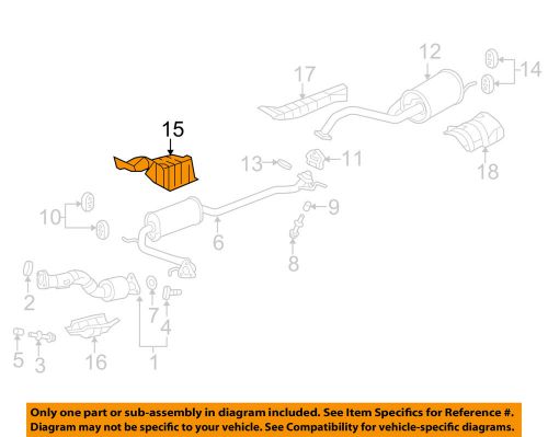 Honda oem 2015 fit 1.5l-l4 exhaust-heat shield 74600t5ra00