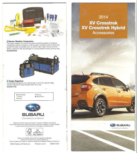 2014 subaru xv crosstrek + hybrid  accessories brochure rare &amp; mint 16 panels