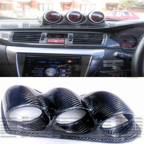 For mitsubishi evolution 7 8 9 dash triple gauge pod (rhd) (60mm) carbon fiber-a