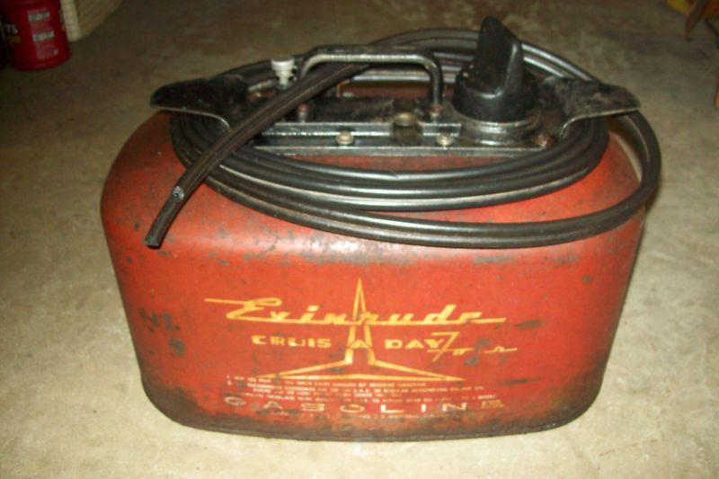 Scarce 1950's evinrude (or johnson) outboard motor 4gal. pressure fuel tank