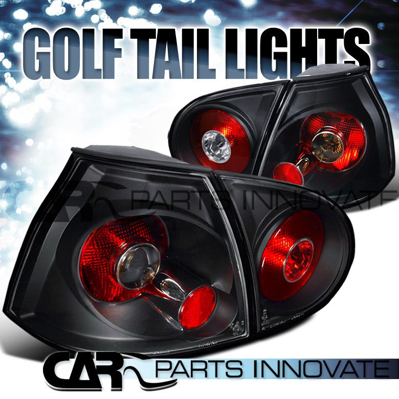 For vw 06-09 golf mk5 gti rabbit r32 tail lights brake rear lamp altezza black