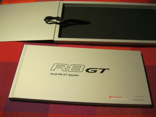 2012 audi r8 gt spyder limited edition hardcover customer brochure prospekt box