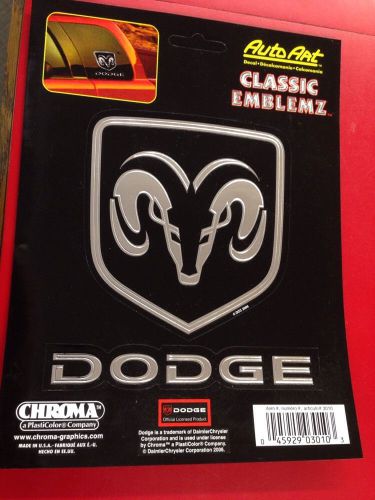 Brand new in pkg dodge ram decal / window sticker emblemz auto art