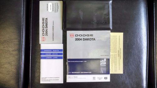 2004 dodge dakota owners manual handbook maintenance guide warranty info w/case