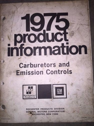 1975 general motors gm carburetors and emission controls original