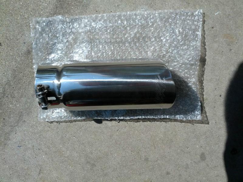 Nib dual walled angled exhaust tip 3.5 in. inlet 4 in. outside dia.10 in. length