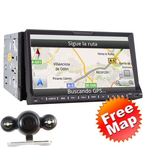 7&#034; 2din indash car cd dvd player gps navi radio ipod bluetooth sd/usb+backup cam