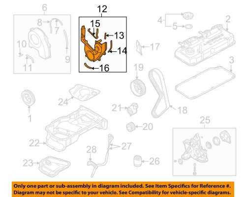 Mitsubishi oem 01-02 mirage-engine timing cover md372750