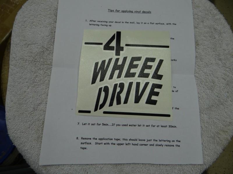 Jeep willys  $ wheel drive decal (new)