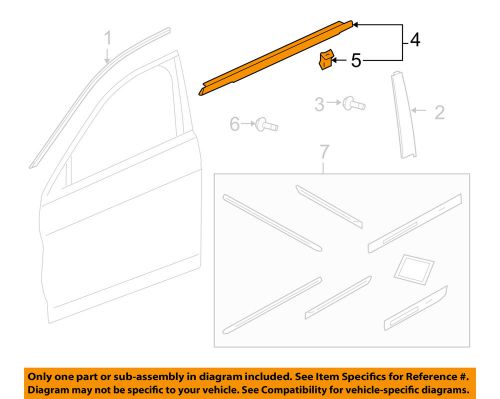 Honda oem 08-12 accord-door moulding-belt molding right 72410ta0a01