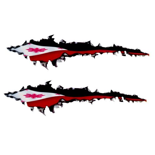 2pcs x long rip open style vinyl sticker decal for motorcycle motorbike