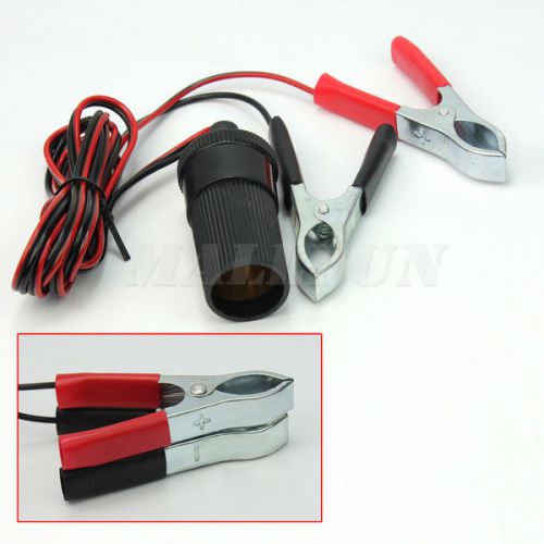 New 12v cars batteries terminal clips cigarette lighter power socket adaptor hot