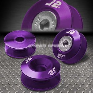 J2 aluminum front/rear trunk bumper quick release fastener+bolt hatch kit purple