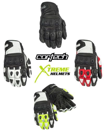 Cortech impulse st motorcycle leather gloves abrasion resistant xs-4xl