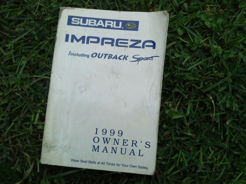 1999 subaru impreza owner manual