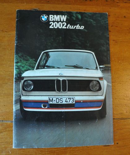 Bmw vintage 2002 turbo original sales brochure