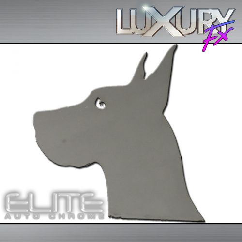 Stainless steel great dane emblem - luxfx1751