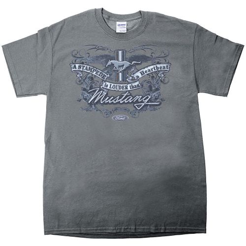 Apparel t-shirt gray stampede louder than a heartbeat medium