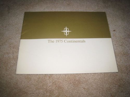 1975 lincoln mark iv continental town car sales brochure dealer literature auto