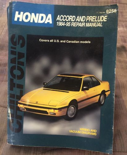 Honda accord &amp; prelude manual 1984-1995 (complete) chilton repair book 8225