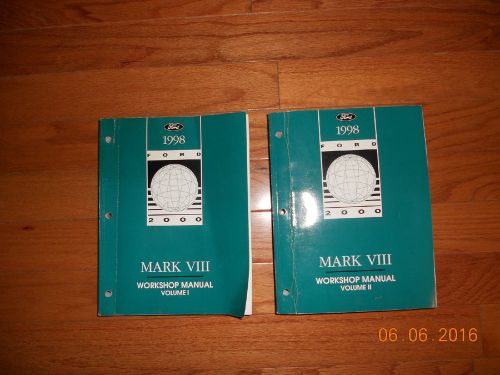 Oem 1998 lincoln mark viii factory service shop repair manuals volume 1 &amp; 2