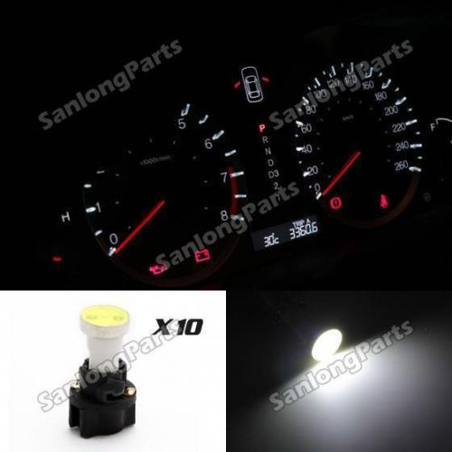 10x instrument dash light cob led bulbs with pc74 t5 sockets white for toyota