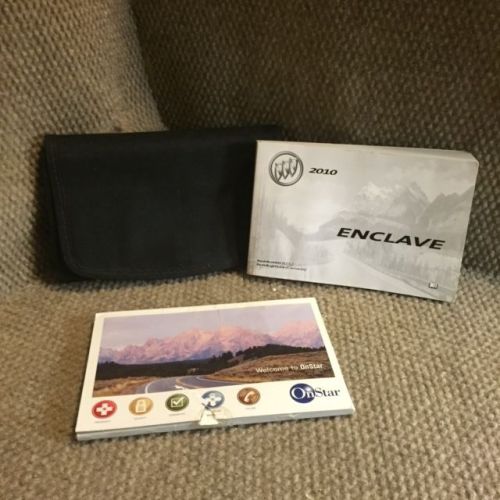 2010 buick enclave owners manual set with onstar packet and case