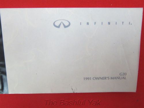 1991 infiniti g20 owners manual