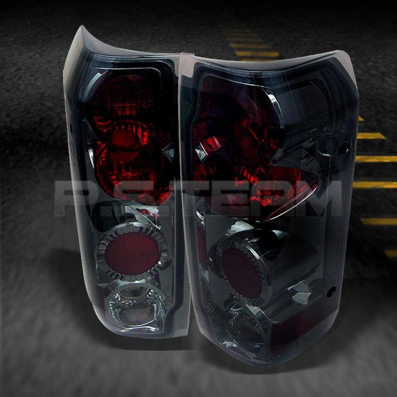 87-96 f150/250/350 89-96 bronco smoked altezza tail lights rear brake smoke lamp