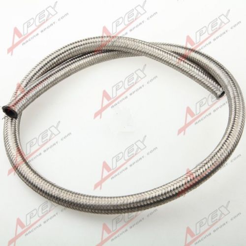 Stainless steel braided 1500 psi an8 an8 an 8 fuel line gas oil hose 6m (19.7ft)