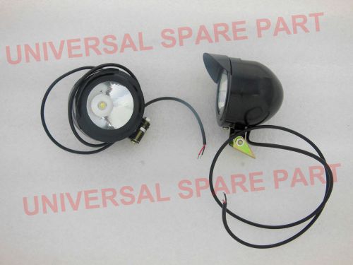 Universal motorcycle yamaha harley royal enfield pair white led fog light black