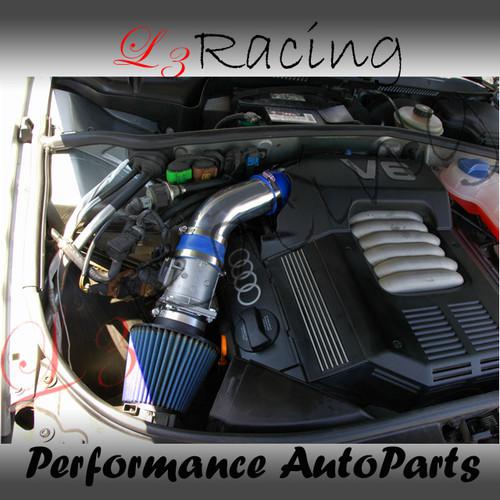 02-05 audi a4/a6 3.0 sfi v6 ram air intake kit+blue filter