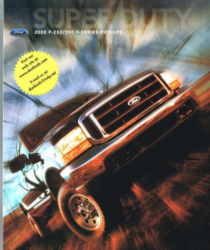 Lrg. 2000 ford f-250/350 pickup truck brochure / poster: supercab,xl,xlt,lariat,