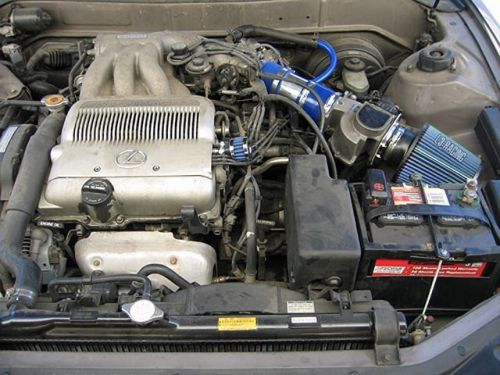 92-96 toyota camry 3.0 v6 dx le dlx xle ram air intake kit +blue air filter