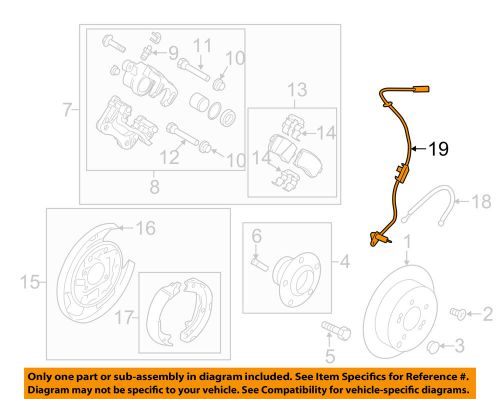 Kia oem 13-15 optima anti-lock brakes-rear speed sensor 599302t700