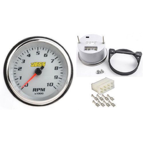 Jegs performance products 41271k 3-3/8&#034; electric tachometer &amp; wiring connector