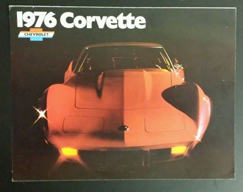 Original 1976 chevrolet corvette dealer sales brochure stingray