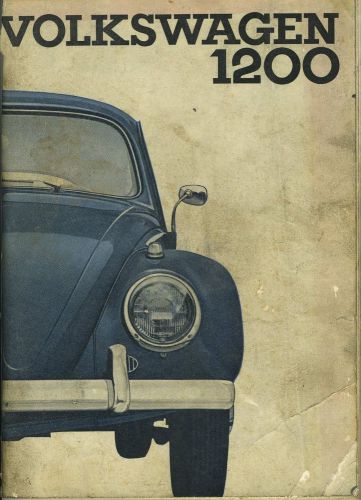 Volkswagen 1200 owners manual original vw, dated august, 1963 swedish